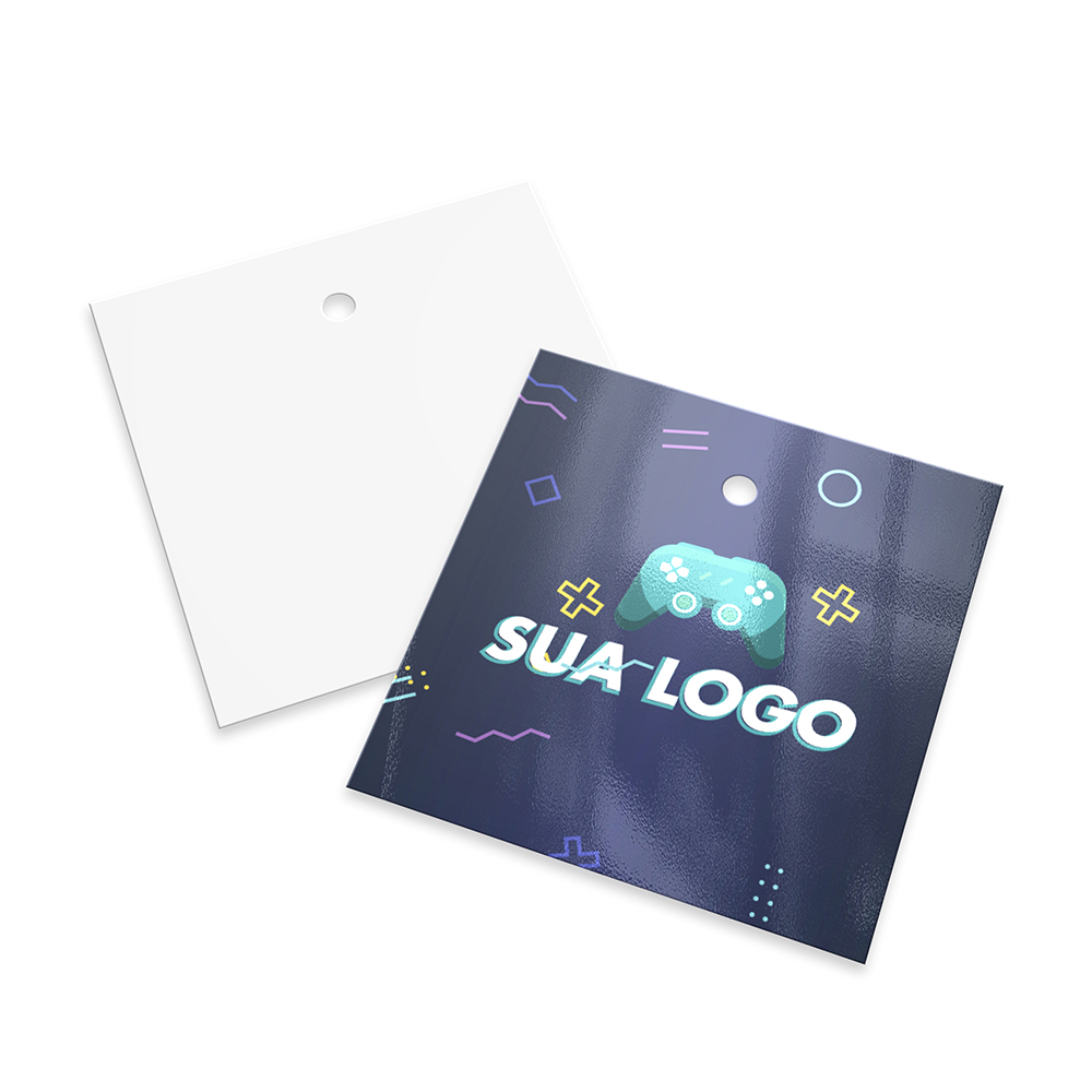 Tags Padrão Furo Couchê 250g Verniz Uv Total Frente (45x51mm)