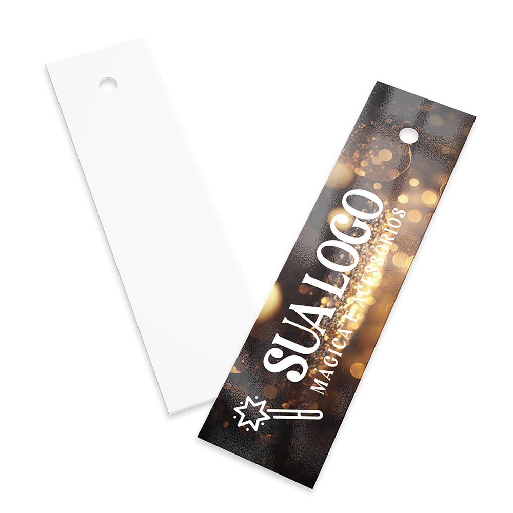 Tags Padrão Furo Couchê 250g Verniz Uv Total Frente (91x25mm)