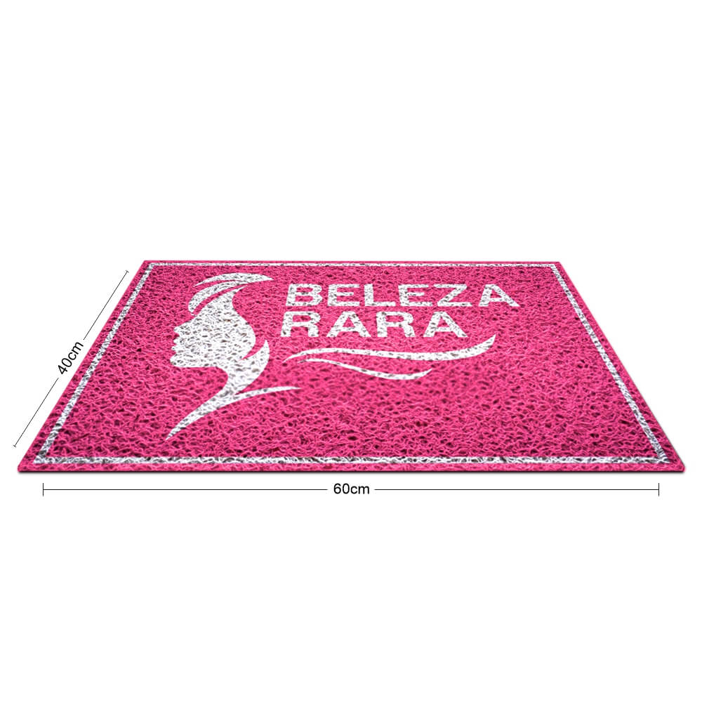 Tapete Capacho Pvc Vinílico 100% PVC Rosa (600x400mm)