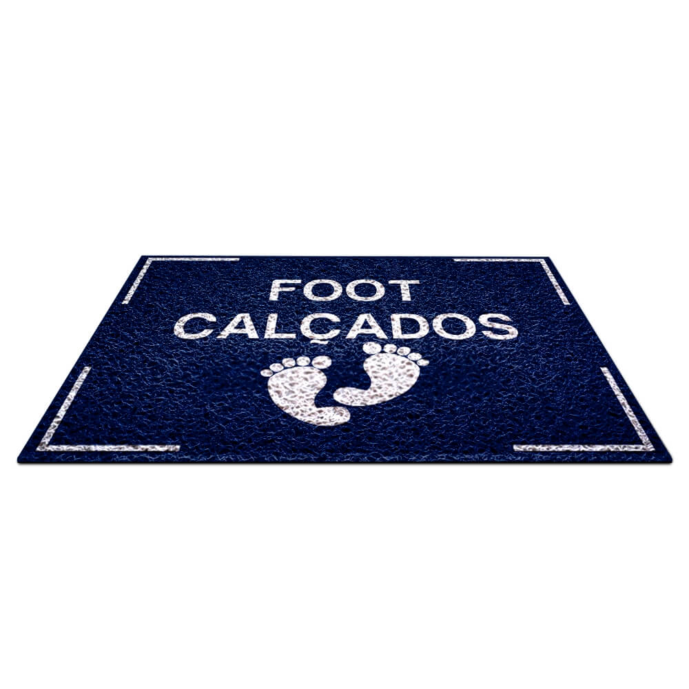 Tapete Capacho Pvc Vinílico 100% PVC Azul Marinho (Metro Quadrado)