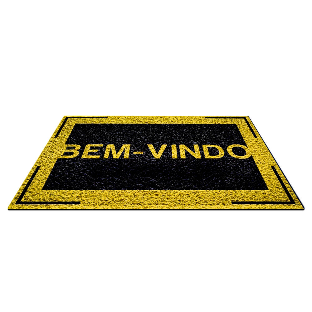 Tapete Capacho Pvc Vinílico 100% PVC Amarelo (Metro Quadrado)