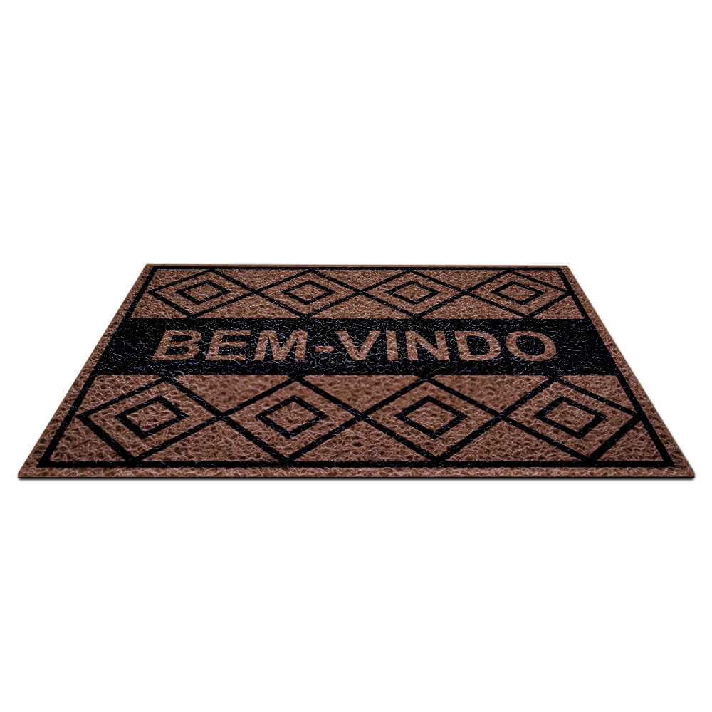 Tapete Capacho Pvc Vinílico 100% PVC Marrom (Metro Quadrado)
