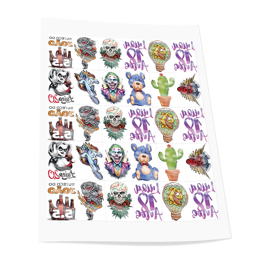 Tatuagem Temporária Personalizada (210x290mm)