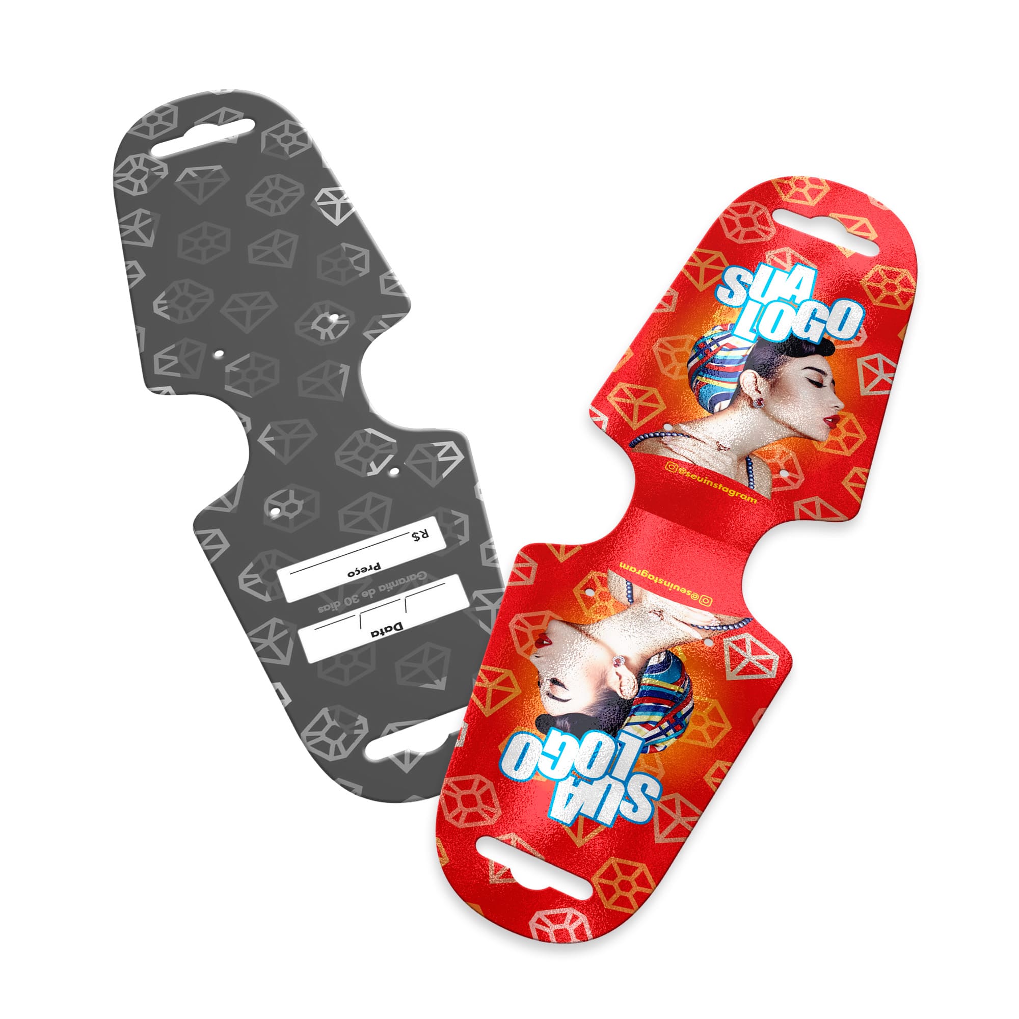 Tags Especiais Couchê 250g Verniz Uv Total Frente (182x51mm)