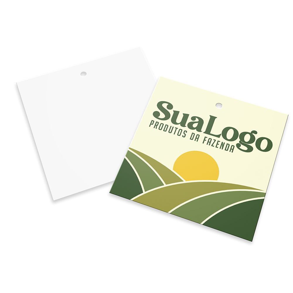 Tags Padrão Furo Couchê 300g Sem Laminação E Sem Verniz (91x102mm)