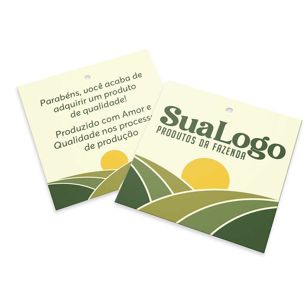 Tags Padrão Furo Couchê 300g Sem Laminação E Sem Verniz (91x102mm)