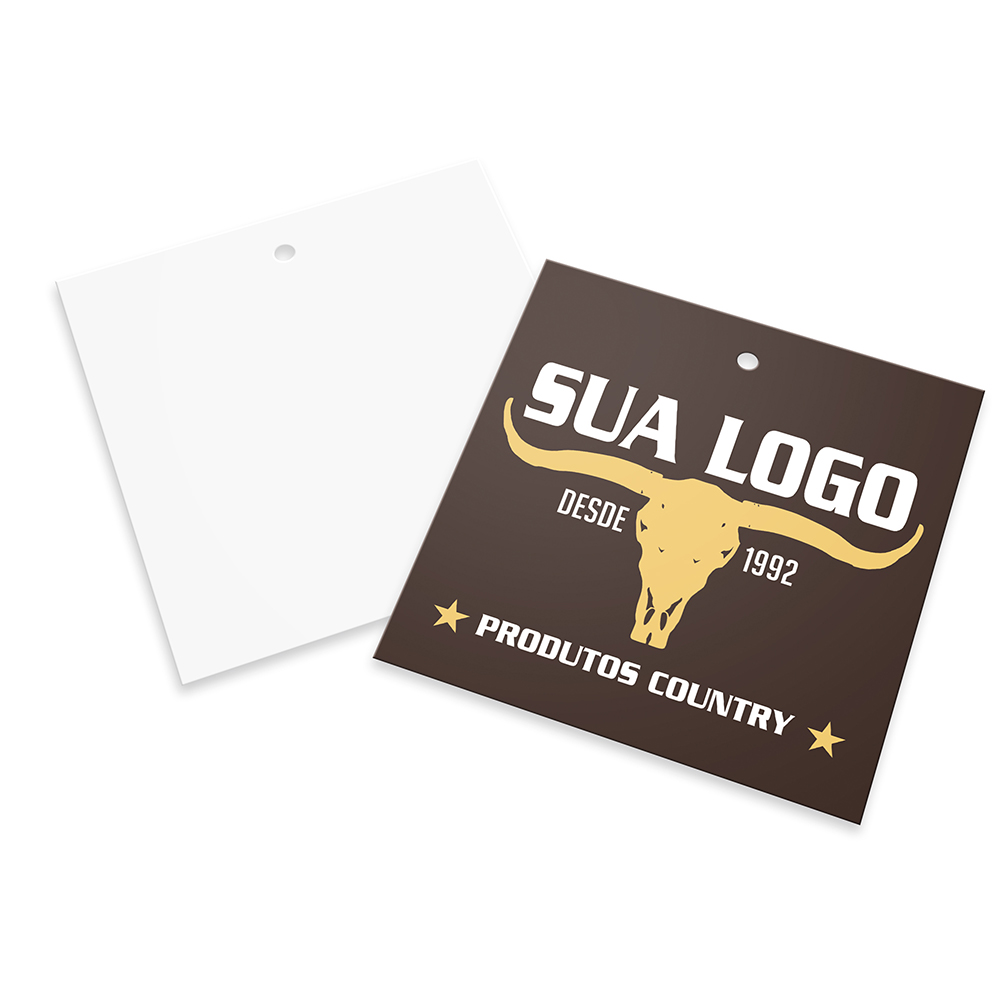 Tags Padrão Furo Couchê 300g Sem Laminação E Sem Verniz (91x102mm)