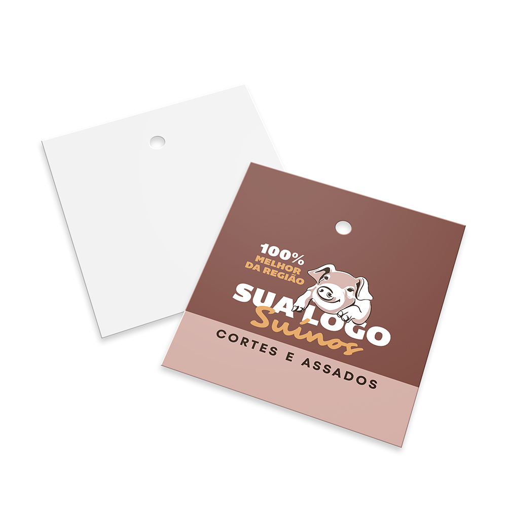 Tags Padrão Furo Couchê 250g Sem Laminação E Sem Verniz (45x51mm)