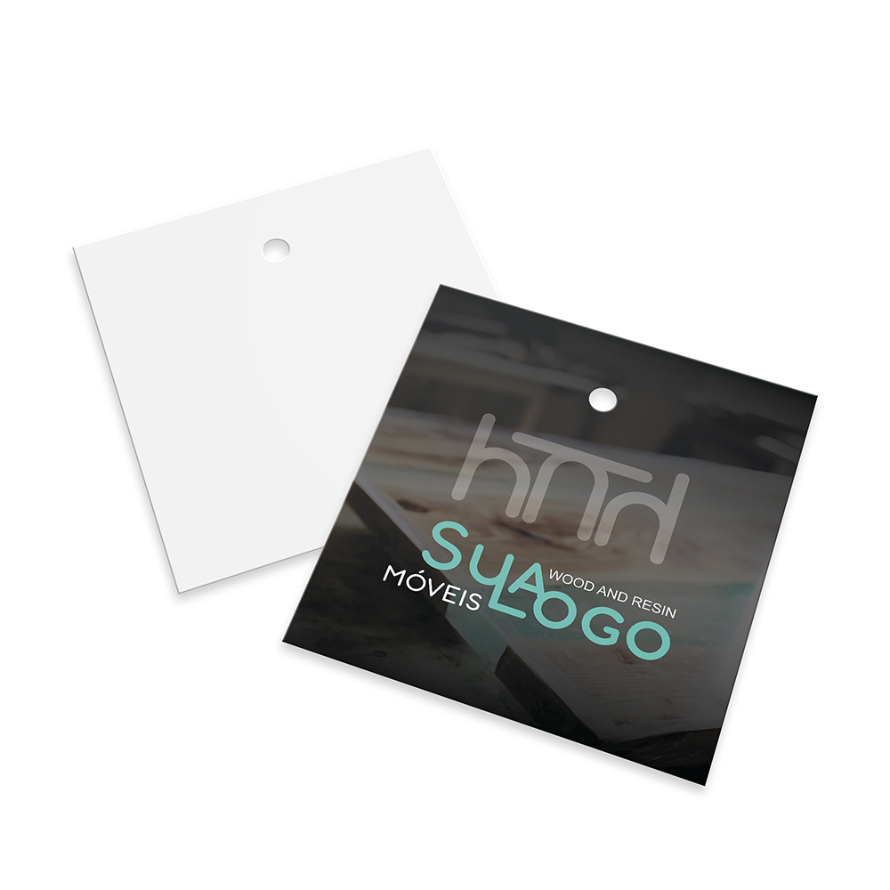 Tags Padrão Furo Couchê 250g Sem Laminação E Sem Verniz (45x51mm)