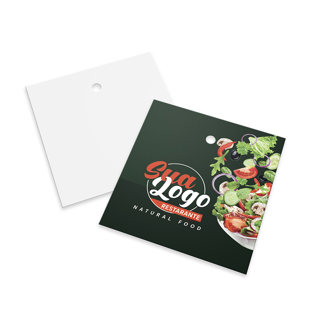 Tags Padrão Furo Couchê 300g Sem Laminação E Sem Verniz (45x51mm)