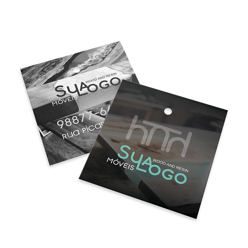 Tags Padrão Furo Couchê 300g Sem Laminação E Sem Verniz (45x51mm)