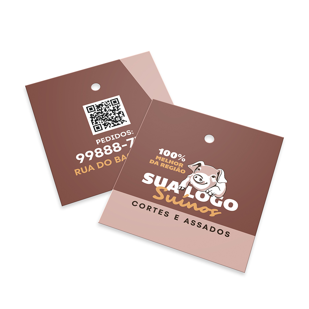 Tags Padrão Furo Couchê 300g Sem Laminação E Sem Verniz (45x51mm)