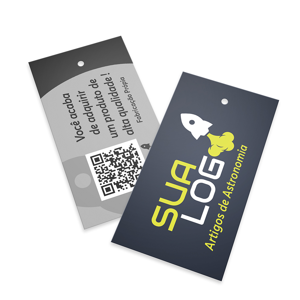 Tags Padrão Furo Couchê 300g Sem Laminação E Sem Verniz (91x51mm)