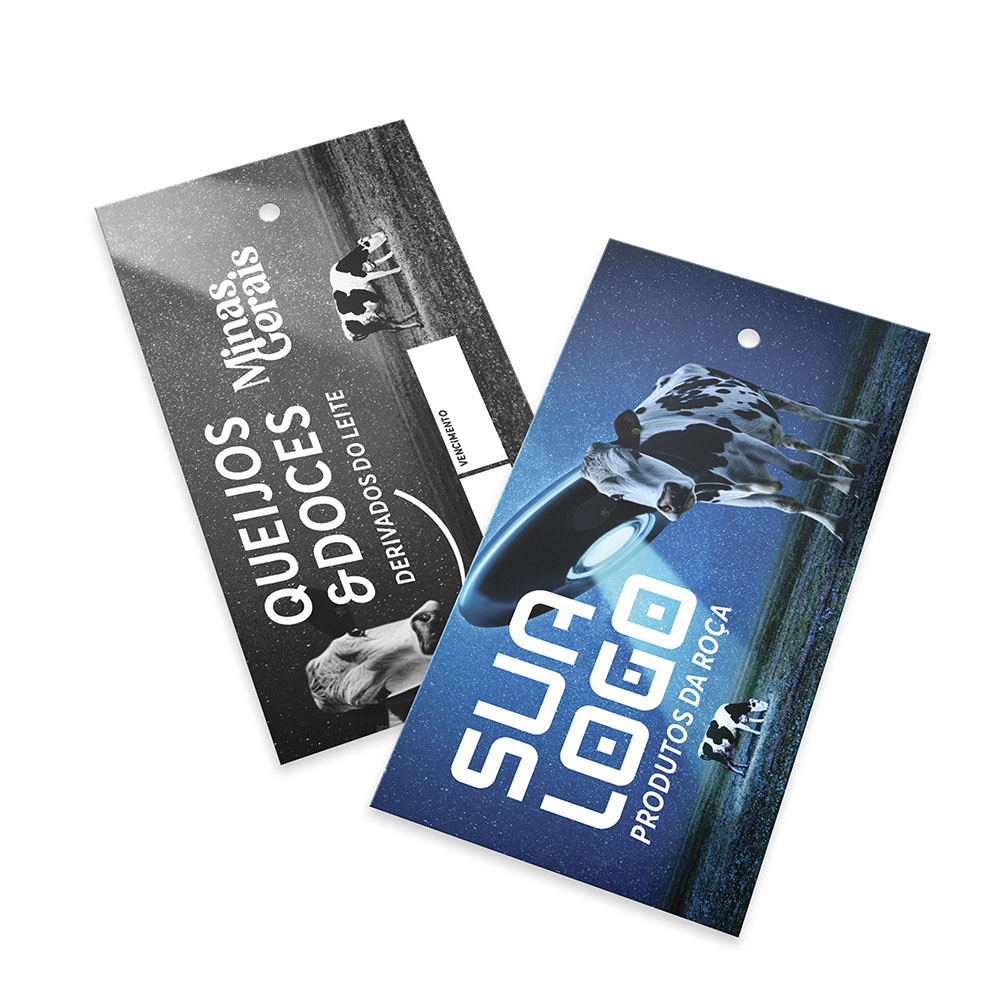 Tags Padrão Furo Couchê 300g Sem Laminação E Sem Verniz (91x51mm)