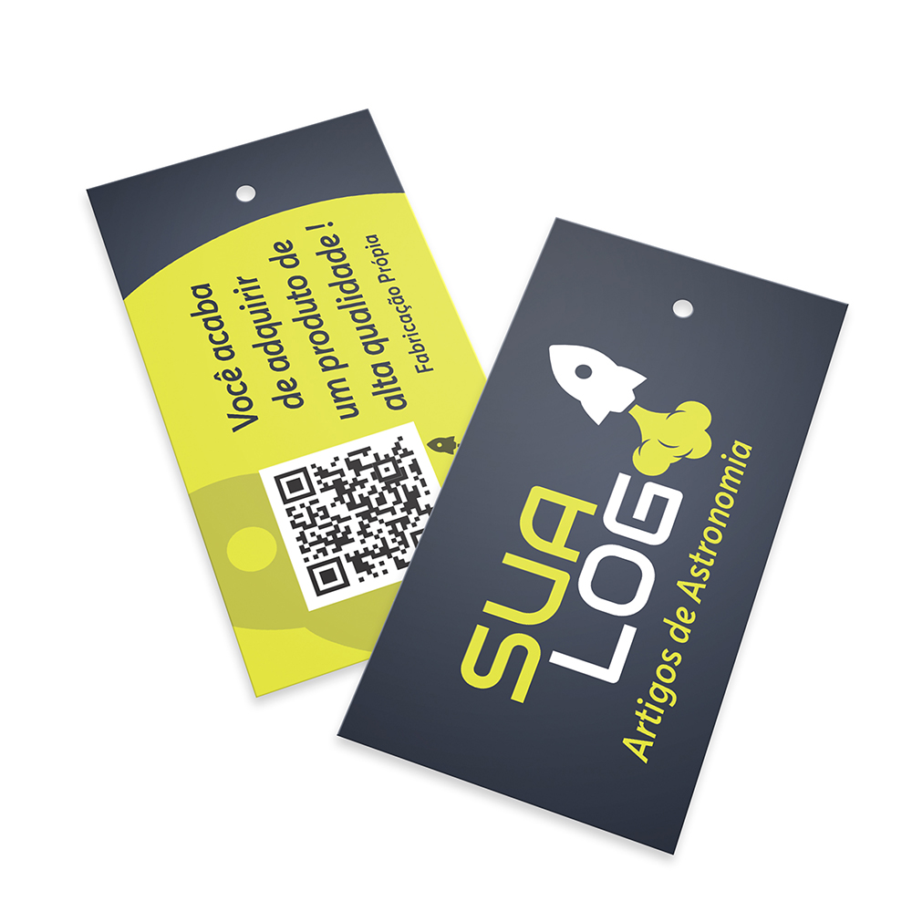 Tags Padrão Furo Couchê 300g Sem Laminação E Sem Verniz (91x51mm)