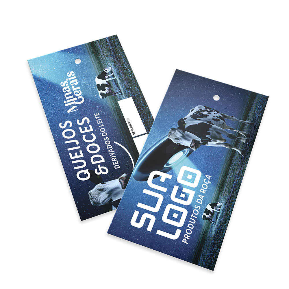 Tags Padrão Furo Couchê 250g Sem Laminação E Sem Verniz (91x51mm)