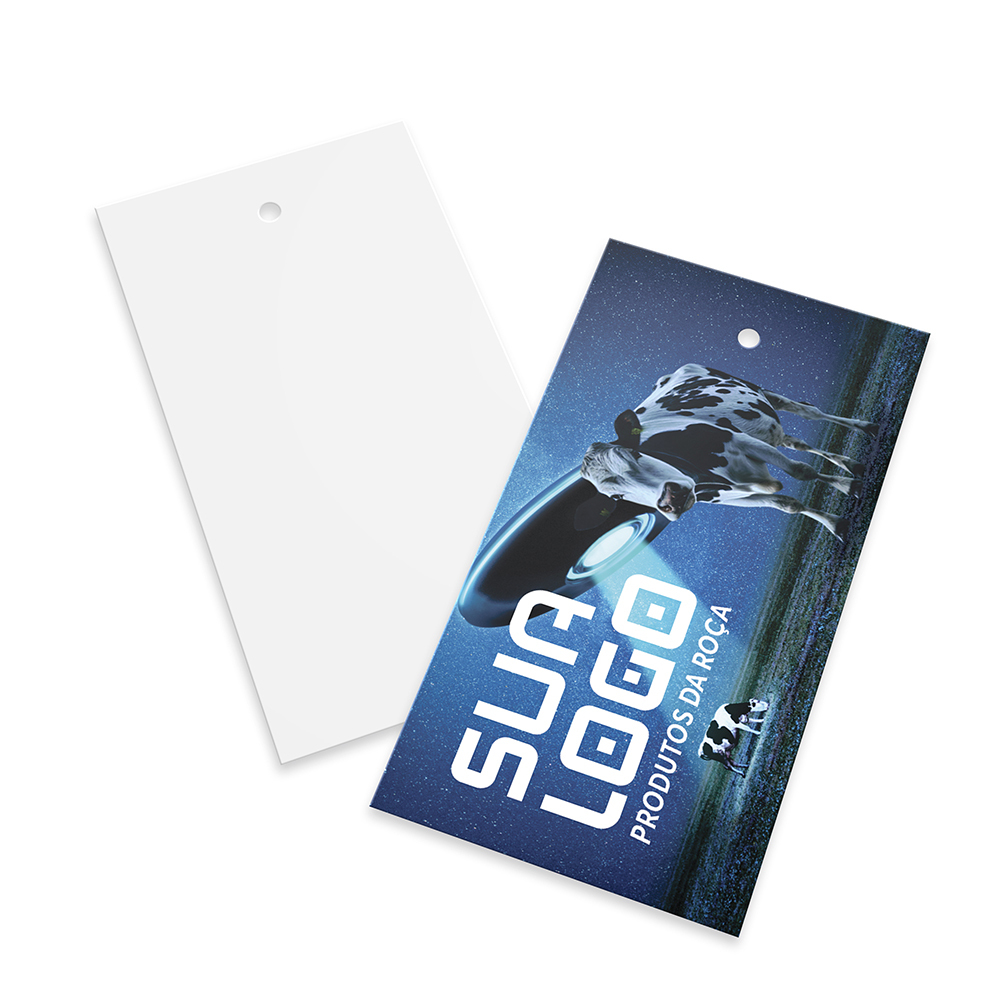 Tags Padrão Furo Couchê 300g Sem Laminação E Sem Verniz (91x51mm)