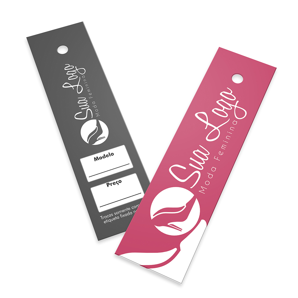 Tags Padrão Furo Couchê 250g Sem Laminação E Sem Verniz (91x25mm)