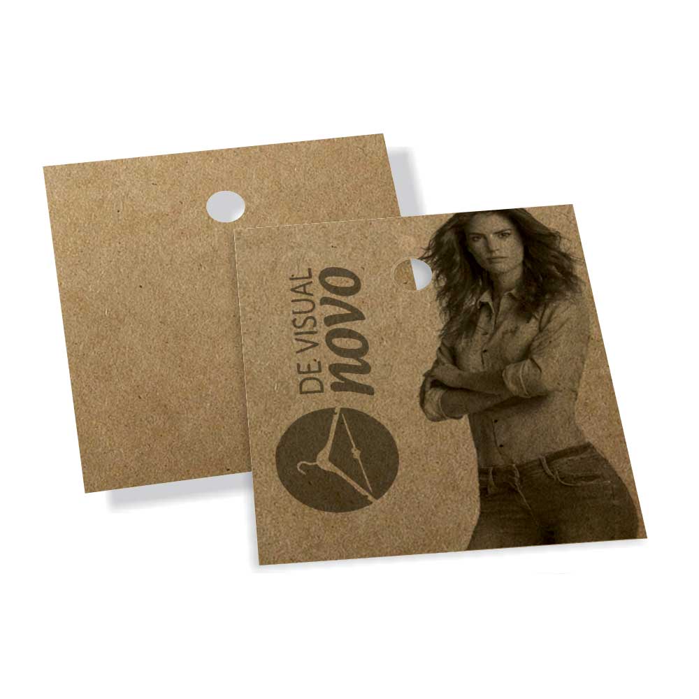 Tags Especiais Kraft 250g Sem Laminação E Sem Verniz 250g (45x51mm)