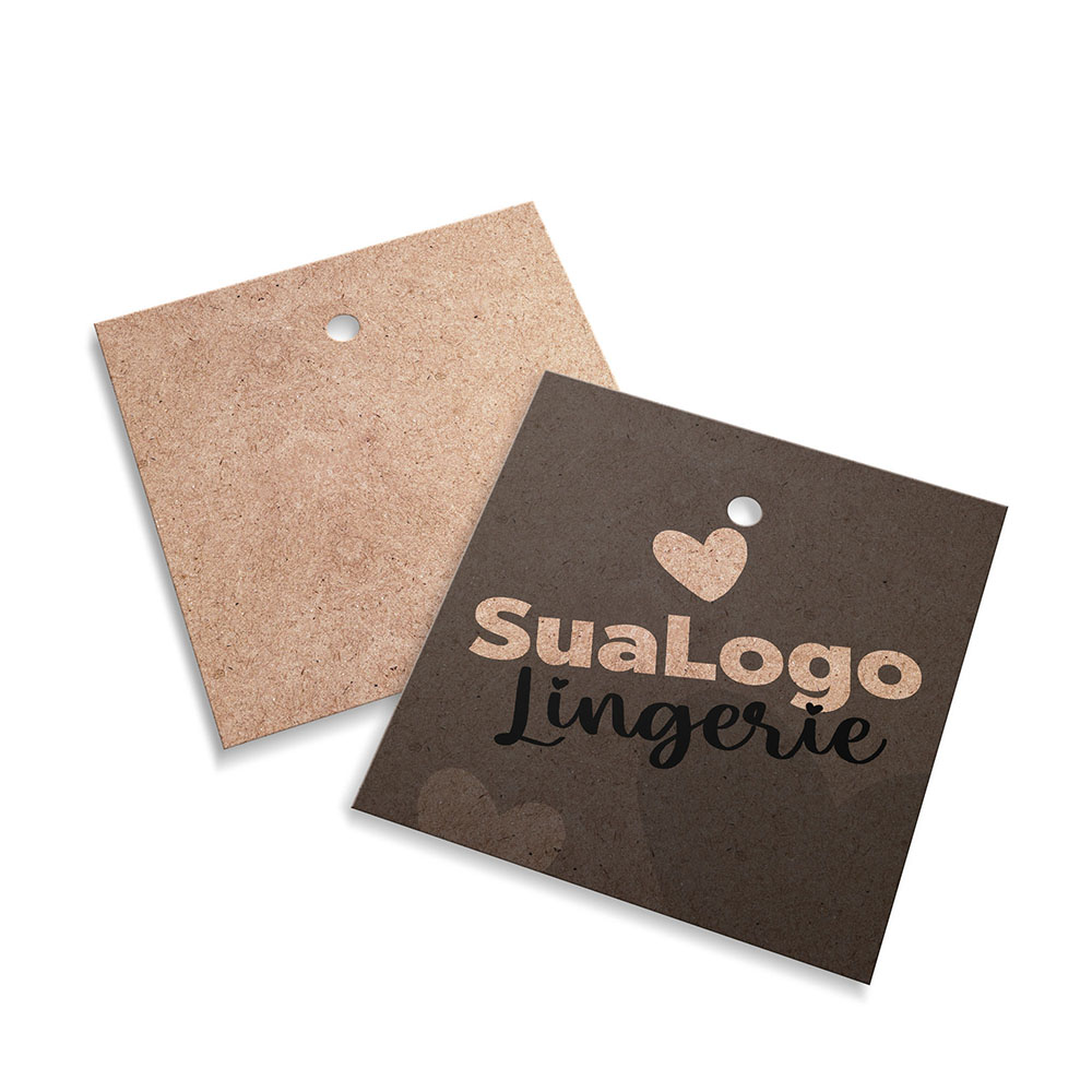 Tags Padrão Furo Kraft 250g Sem Laminação E Sem Verniz (45X51mm)