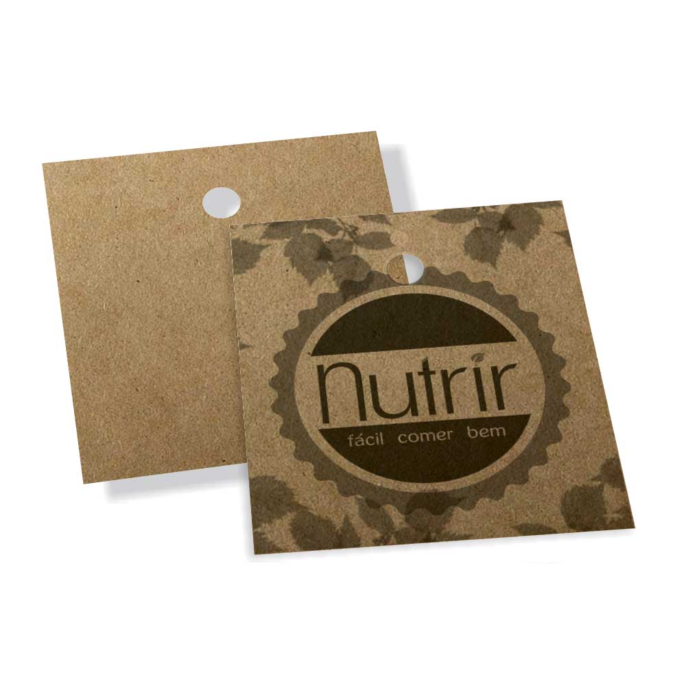 Tags Especiais Kraft 250g Sem Laminação E Sem Verniz 250g (45x51mm)