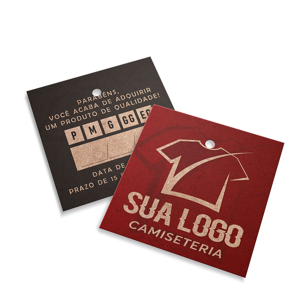 Tags Padrão Furo Kraft 250g Sem Laminação E Sem Verniz (45X51mm)