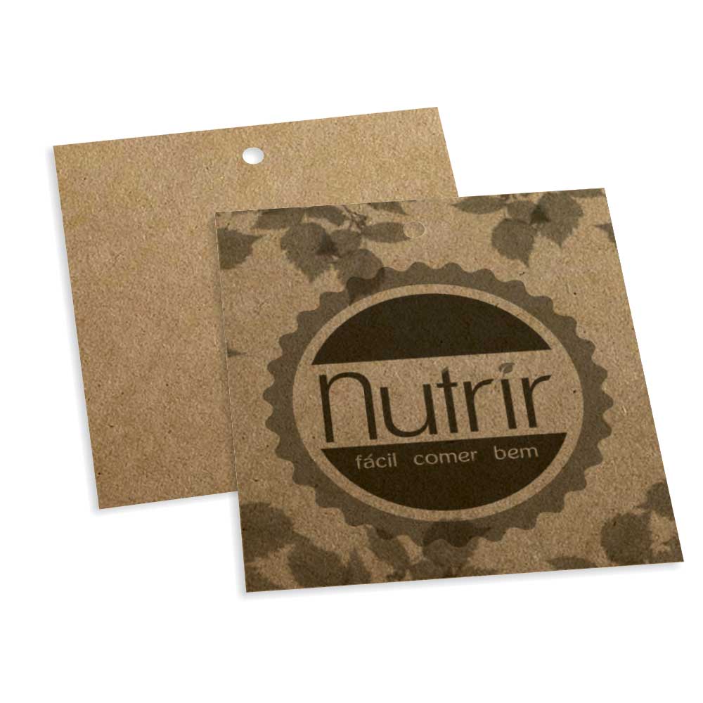 Tags Especiais Kraft 250g Sem Laminação E Sem Verniz 250g (91x102mm)
