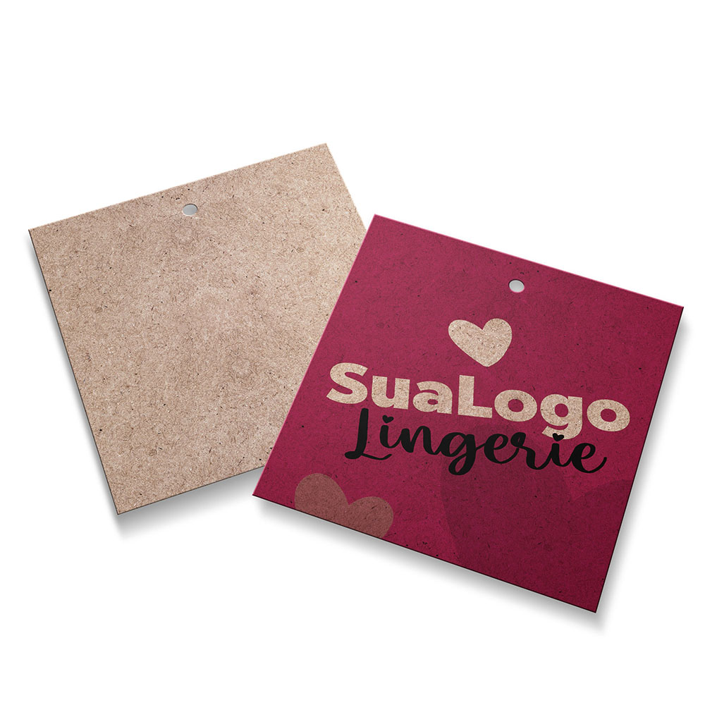 Tags Padrão Furo Kraft 250g Sem Laminação E Sem Verniz (91X102mm)