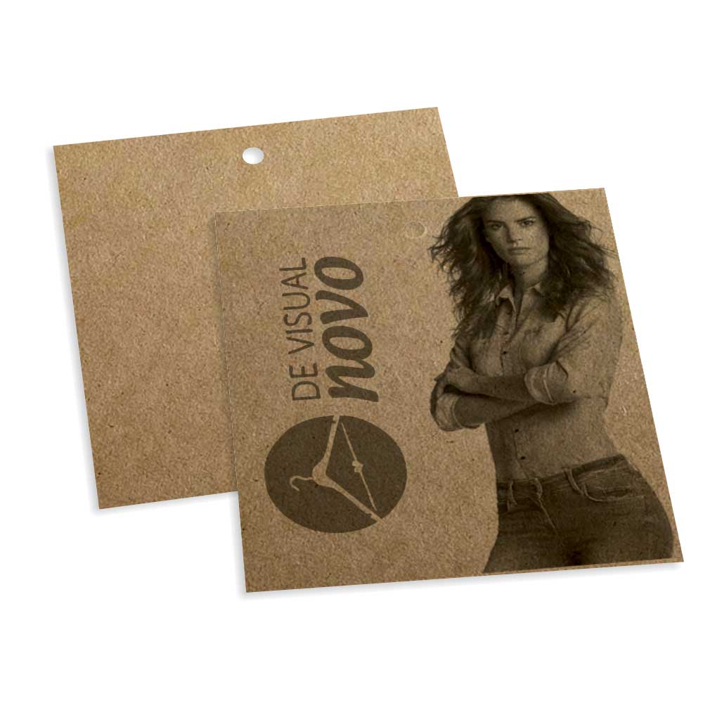 Tags Especiais Kraft 250g Sem Laminação E Sem Verniz 250g (91x102mm)