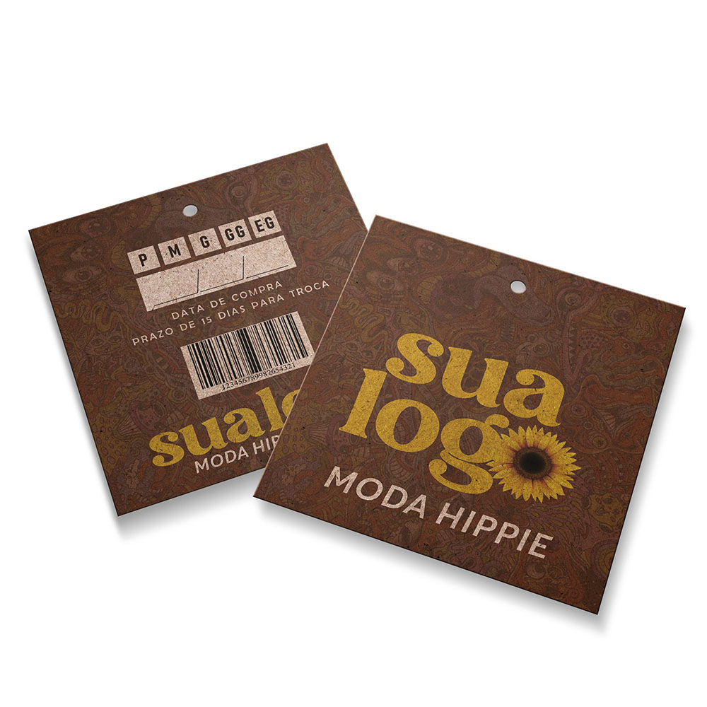 Tags Padrão Furo Kraft 250g Sem Laminação E Sem Verniz (91X102mm)