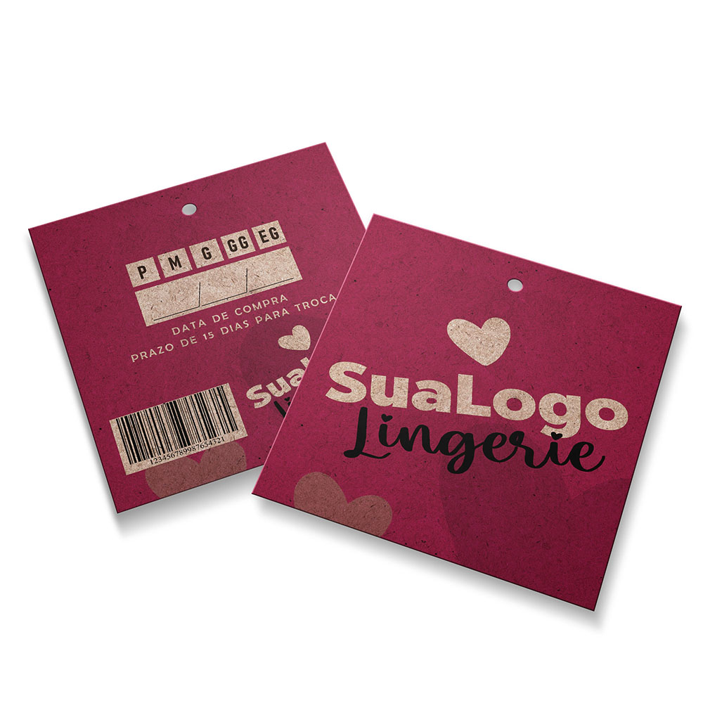 Tags Padrão Furo Kraft 250g Sem Laminação E Sem Verniz (91X102mm)