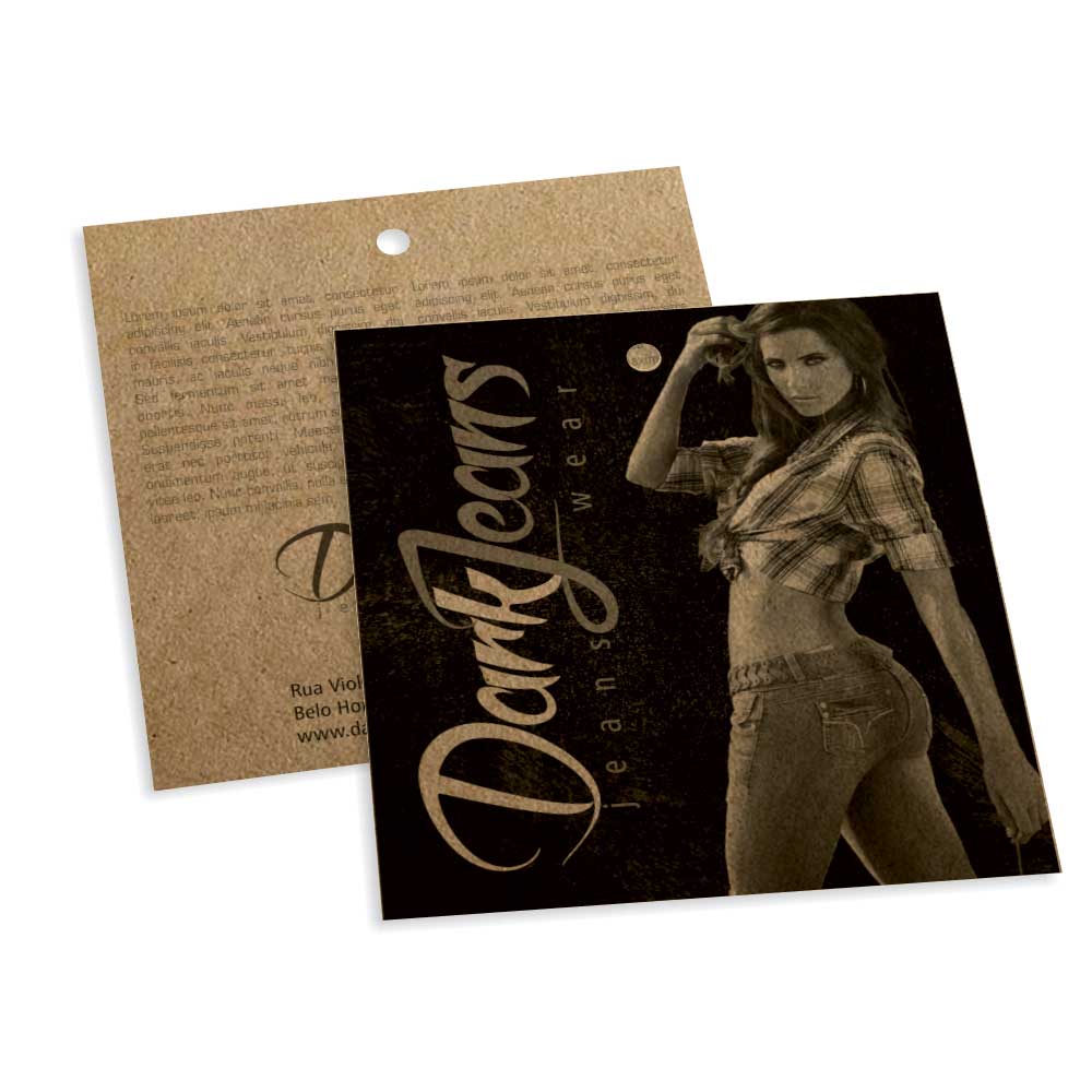 Tags Especiais Kraft 250g Sem Laminação E Sem Verniz 250g (91x102mm)