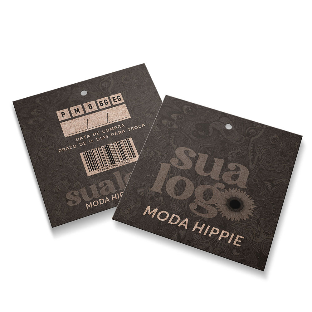 Tags Padrão Furo Kraft 250g Sem Laminação E Sem Verniz (91X102mm)