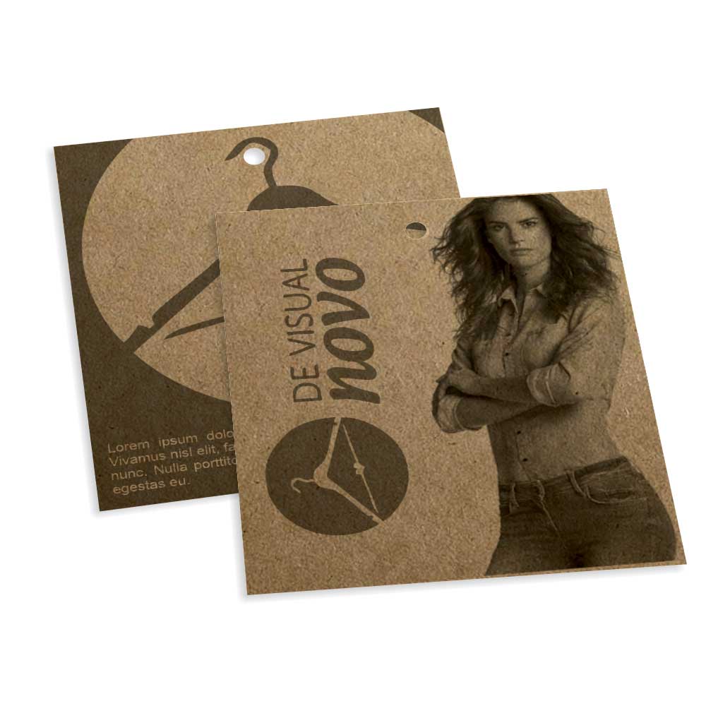 Tags Especiais Kraft 250g Sem Laminação E Sem Verniz 250g (91x102mm)