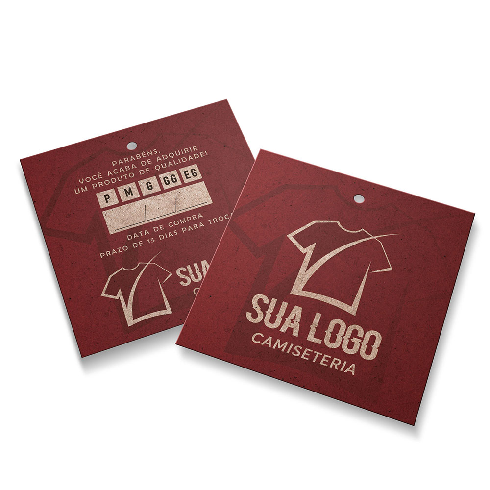 Tags Padrão Furo Kraft 250g Sem Laminação E Sem Verniz (91X102mm)