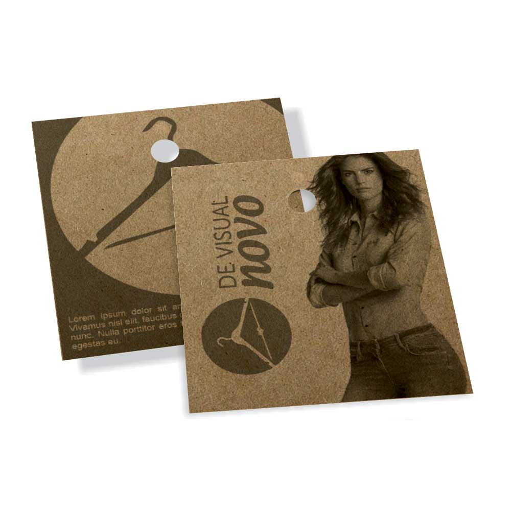 Tags Especiais Kraft 250g Sem Laminação E Sem Verniz 250g (45x51mm)