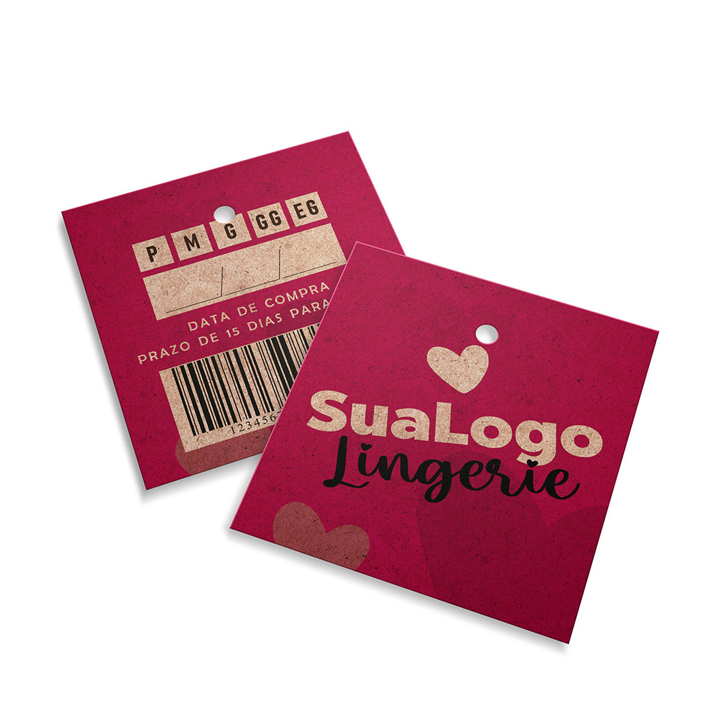 Tags Padrão Furo Kraft 250g Sem Laminação E Sem Verniz (45X51mm)