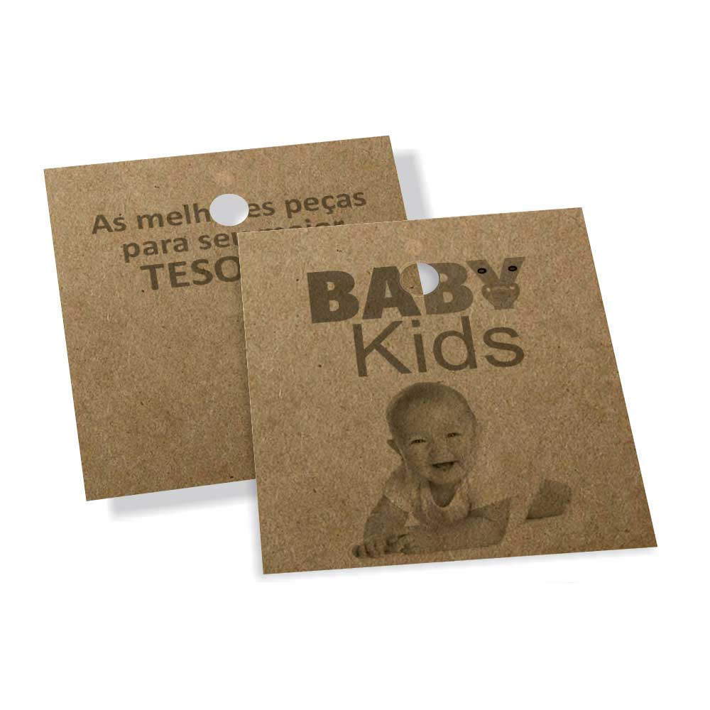 Tags Especiais Kraft 250g Sem Laminação E Sem Verniz 250g (45x51mm)