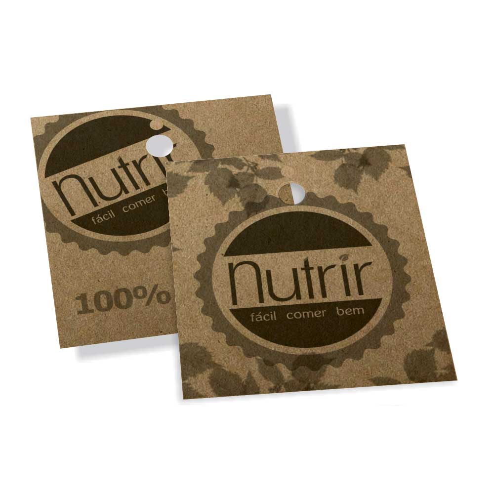 Tags Especiais Kraft 250g Sem Laminação E Sem Verniz 250g (45x51mm)