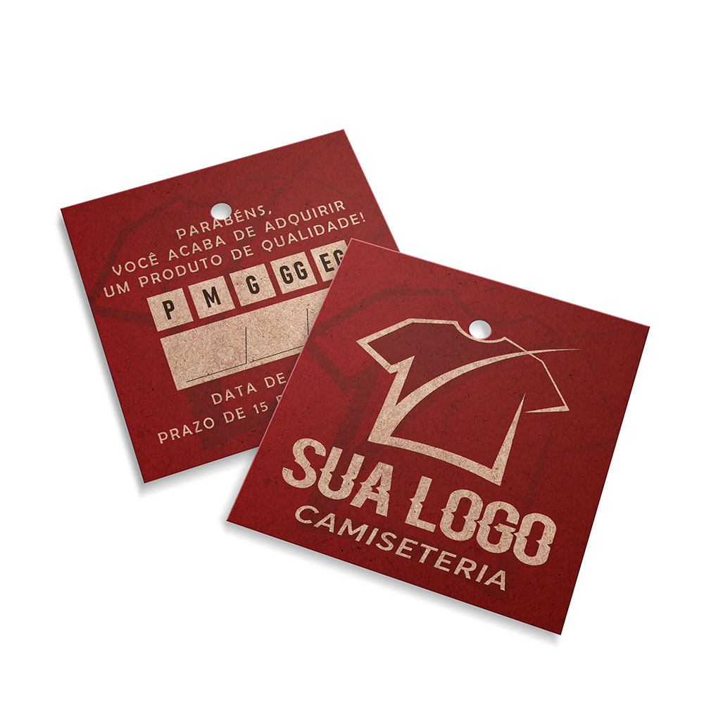 Tags Padrão Furo Kraft 250g Sem Laminação E Sem Verniz (45X51mm)