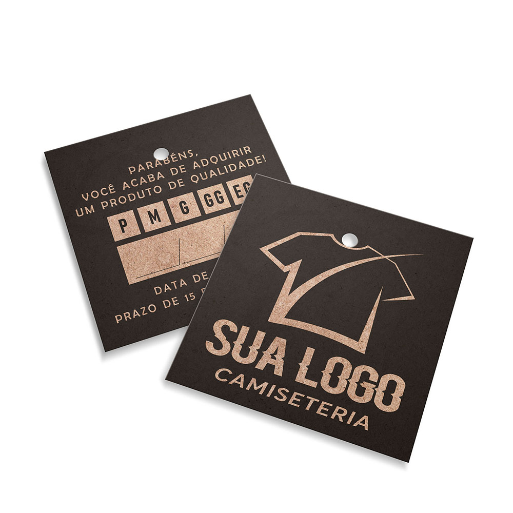 Tags Padrão Furo Kraft 250g Sem Laminação E Sem Verniz (45X51mm)