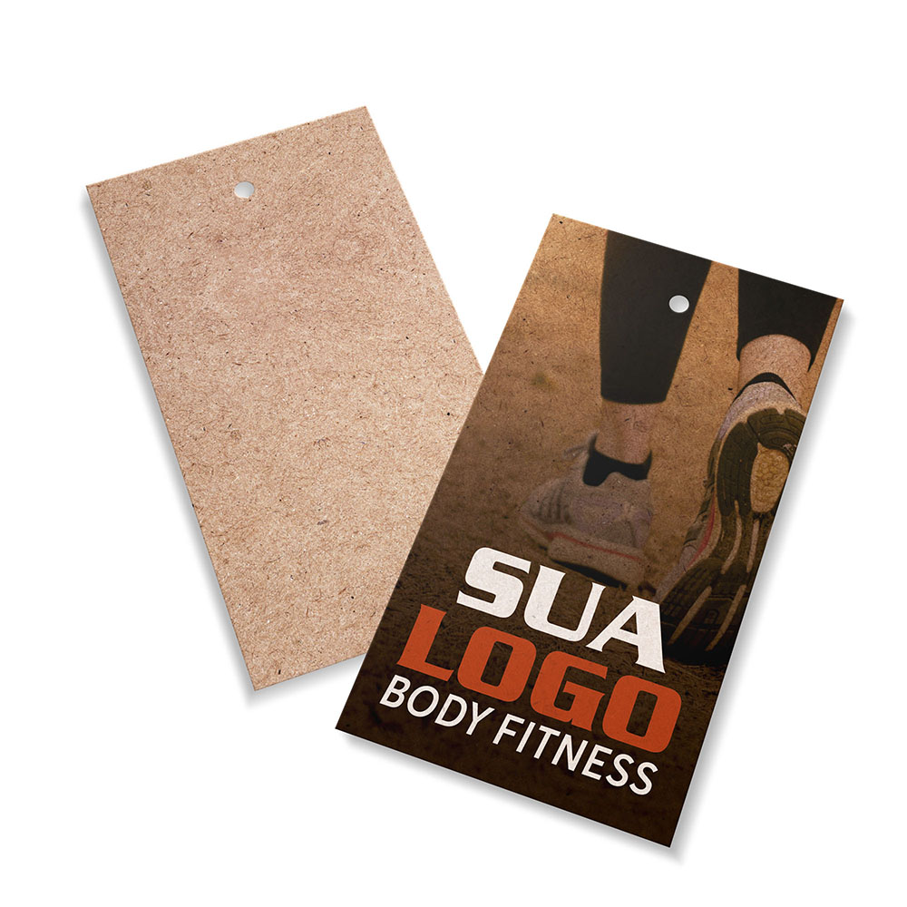 Tags Padrão Furo Kraft 250g Sem Laminação E Sem Verniz Com Tinta Branca (91X51mm)