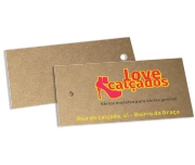 Tags Especiais Kraft 250g Sem Laminação E Sem Verniz Com Tinta Branca 250g (91x51mm)