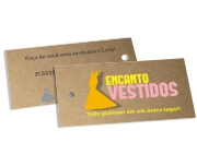 Tags Especiais Kraft 250g Sem Laminação E Sem Verniz 250g (91x51mm)