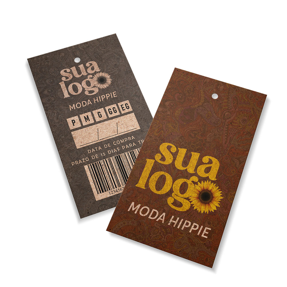 Tags Padrão Furo Kraft 250g Sem Laminação E Sem Verniz (91X51mm)