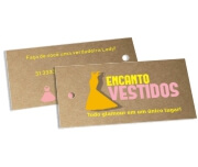 Tags Especiais Kraft 250g Sem Laminação E Sem Verniz Com Tinta Branca 250g (91x51mm)