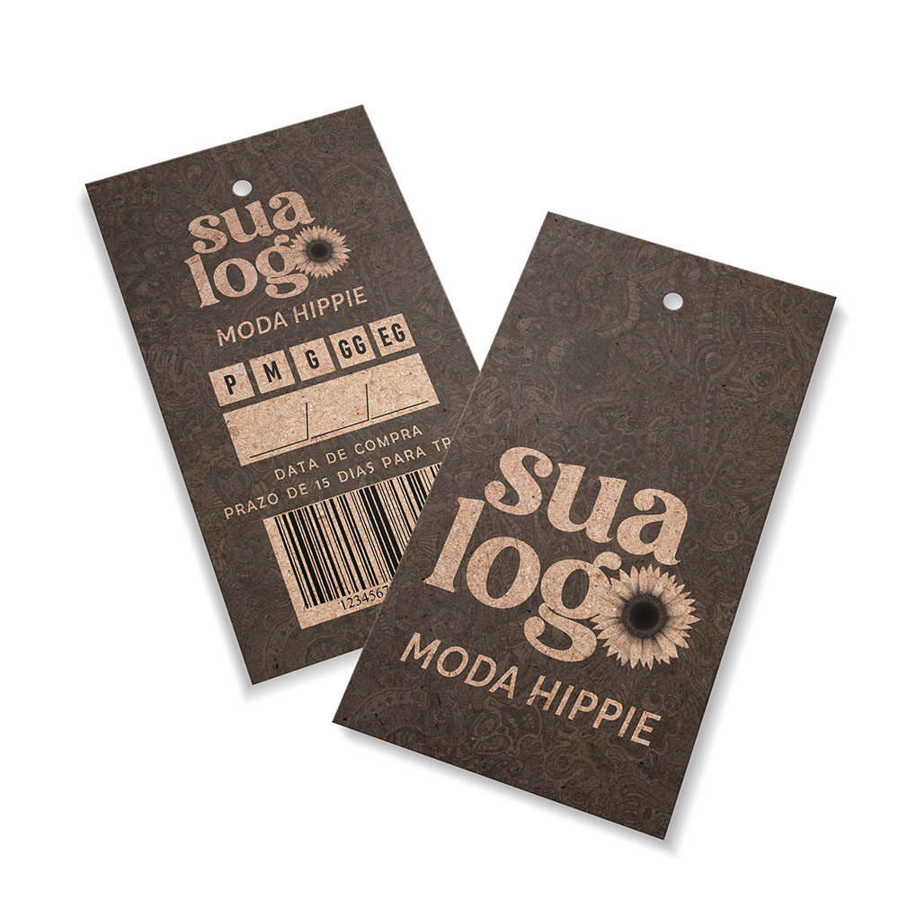 Tags Padrão Furo Kraft 250g Sem Laminação E Sem Verniz (91X51mm)