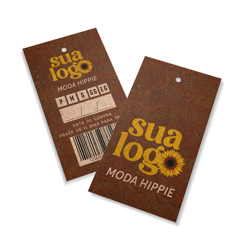 Tags Padrão Furo Kraft 250g Sem Laminação E Sem Verniz (91X51mm)