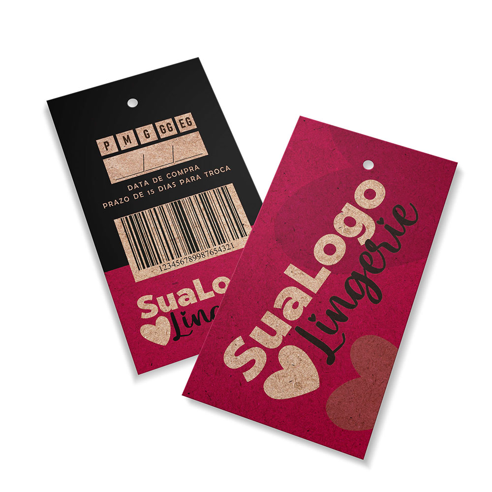 Tags Padrão Furo Kraft 250g Sem Laminação E Sem Verniz (91X51mm)