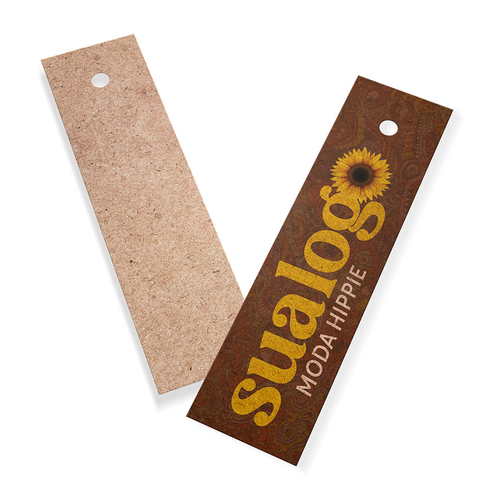 Tags Padrão Furo Kraft 250g Sem Laminação E Sem Verniz (91X25mm)